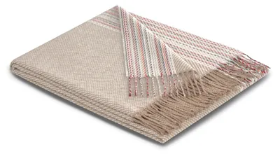 Produktbild von Biederlack Plaid mit Fransen Essence Farbe natural Größe 140 x 190
