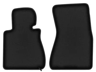 Image de Tapis avant en moquette pour BMW 7 E65 2001-2008 (berline) – 2 pièces, noirs, sur mesure – Wielganizator DURBAN