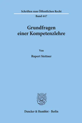 Produktbild von Grundfragen einer Kompetenzlehre.