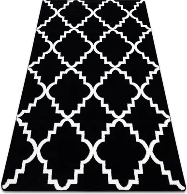 Produktbild von Teppich SKETCH - F343 schwarz/creme trellis Schwarz 140x190 cm