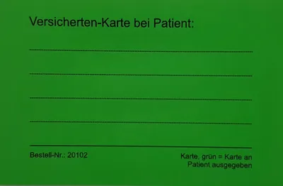 Produktbild von Patienten-Einsteckkarten B85xH55mm grün VE=50 Stück
