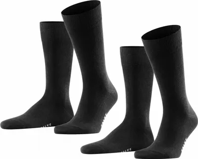Produktbild von 2er Pack FALKE Happy Socken Herren black 47-50