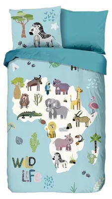 Immagine prodotto di Copripiumino Good Morning Wildlife Aqua 140 x 200 / 220 cm