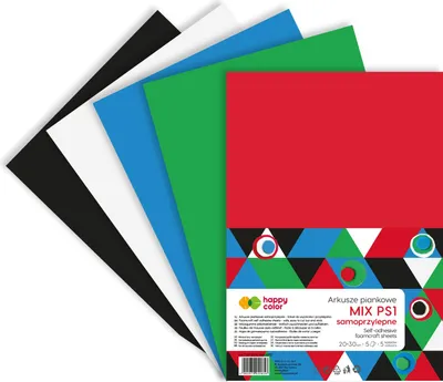Produktbild von Selbstklebende Schaumstoffplatten A4 MixA1 5 Blatt Happy Color