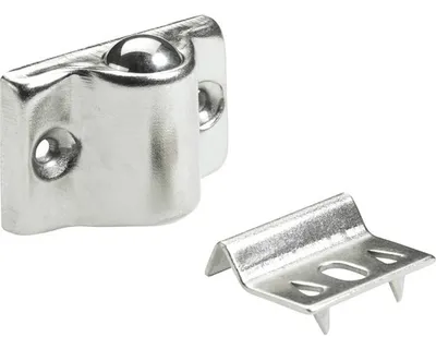 Produktbild von Hettich Schnäpper, vernickelt mit Stahlkugel 12 x 30 x 20 mm 2 Stück