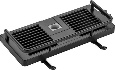 Produktbild von Unyqoos® Duschregal zum Einhängen ohne Bohren – Duschkorb für Duschstange Ø 21–25 mm, 27 x 12 cm, ABS, 2 Haken & Duschkopfhalter, schwarz, 1 Stück