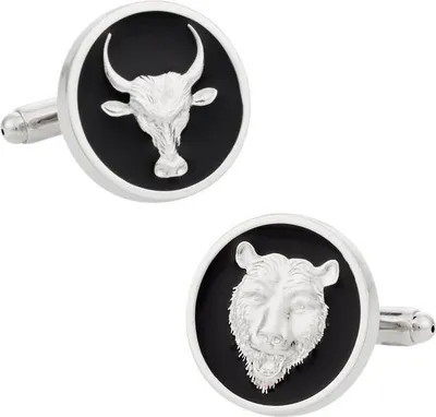 Image de Boutons de manchette taureau et ours