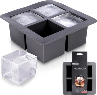 Obrázek produktu pro Silikonová forma na kostky ledu Zásobník na kostky ledu ze silikonu XXL 15,5x15,5x6 cm