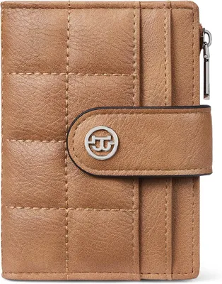 Produktbild von Kleine Geldbörse für Damen Kunstleder RFID-Blockierung Kreditkartenetui Kompakte Portemonnaie mit Reißverschluss Münztasche RFID-Schutz für Sicherheit