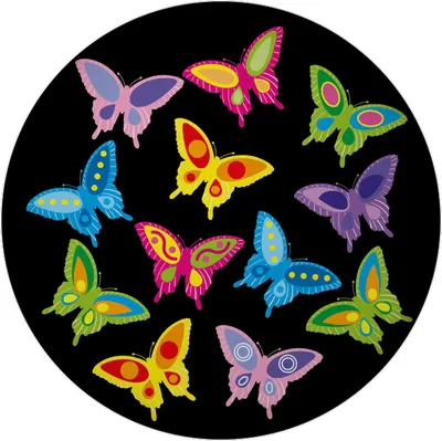 Produktbild von Schmetterling Magnet rund
