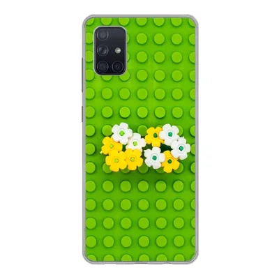 Produktbild von MuchoWow® Handyhülle Schutzhülle Hülle für Samsung Galaxy A71 Unterlage mit Blumen Silikon Softcase Handy Hülle - Kartenbesitzer