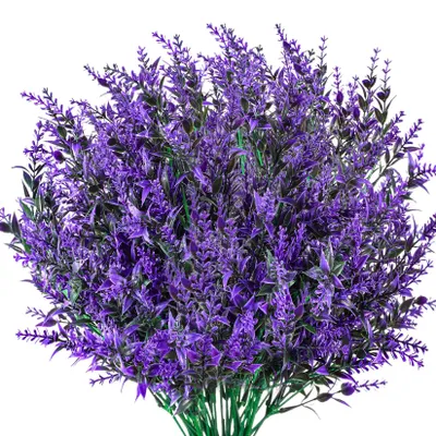 Kunstpflanze Lavendel lila 6 Stück Dekoration