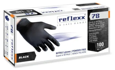 Productafbeelding van Reflexx R78 nitrilhandschoenen, poedervrij, 100% latexvrij, 4 gram, categorie 3, 100 stuks, maat S