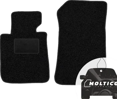 Produktbild von moto-MOLTICO Vorne Fußmatten Auto Velours Autoteppiche Schwarz Automatten Set 2-teilig passend für BMW 3er E90 E91 2005-2012