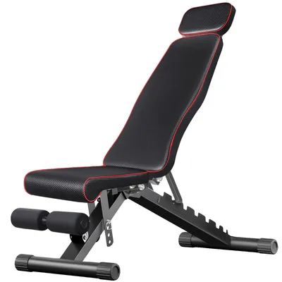Image de Bancs de musculation, dossier réglable, design ergonomique, couleur noire