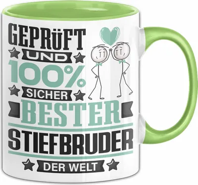 Produktbild von Stiefbruder Geschenk Lustiger Spruch für Stiefbruder Geschenkidee Bester Stiefbruder Der Welt (Grün)