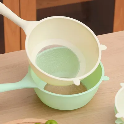 Produktbild von Praktisches Reiswaschsieb und Abtropfkorb aus PP-Kunststoff zum Waschen von Reis, Obst und Gemüse in der Küche