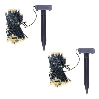 Image de Guirlande lumineuse solaire LED 2 pcs Blanc chaud