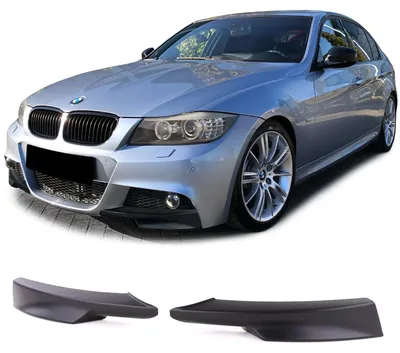 Image de Spoilers d'angle, déflecteurs avant, couleur noire, pour BMW Série 3, modèles de 2008/09 à 2011/10