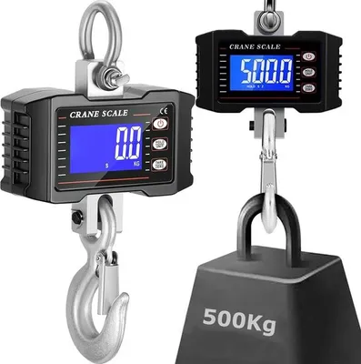 Obrázok produktu pre Verk 17145 Elektronická závesná váha, LCD, 500 kg, čierna