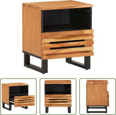 Produktbild von The Living Store Nachttisch 40x34x46 cm Massivholz Akazie