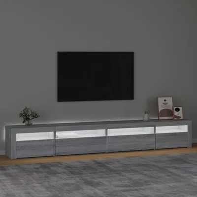 Produktbild von vidaXL TV-Schrank mit LED-Leuchten Grau Sonoma 270x35x40 cm