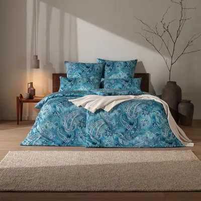 Produktbild von Estella Mako-Satin Bettwäsche Rhea dunkelblau 135x200 cm + 80x80 cm + 40x80 cm