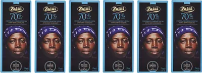 Produktbild von 6x Zaini Tavoletta Cioccolato Fondente Extra Dunkler Schokoriegel Dunkle Schokolade 70% Kakao 75g