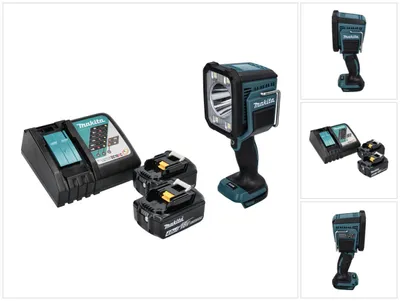 Obrázok produktu pre Makita DML 812 RM Akumulátorová ručná LED baterka 18 V 1250 lm + 2x akumulátor 4,0 Ah + nabíjačka