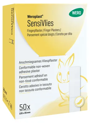 Produktbild von WERO Weroplast SensiVlies Fingerpflaster 12 x 2 cm 50 Stk/Pkg