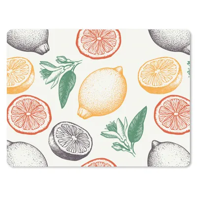 Produktbild von MuchoWow® Mauspad Mousepad Obst - Vintage - Küche - Muster 23x19 cm - Mousepads - Maus Mat - Pad - Mausunterlage - Schreibtischunterlage - Mauspad