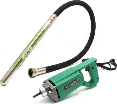 Produktbild von Wiltec Elektro Einhand Betonrüttler 800 W, Betonverdichter mit Ø 35 mm Rüttelflasche mit 150 cm Schlauchlänge, Flaschenrüttler mit flexibler Welle