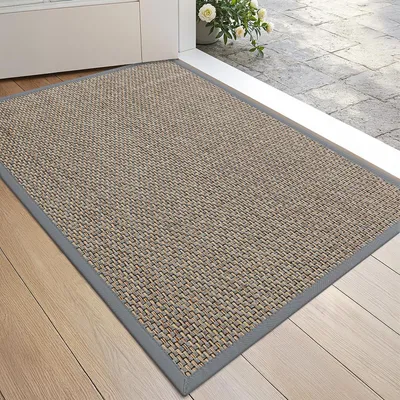 Obrázek produktu pro Podlahová rohož - Vstupní rohož - Zachytává nečistoty - Protiskluzová gumová spodní strana - 43 x 76 cm - Šedá