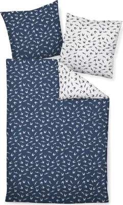 Produktbild von Janine Design Mako-Soft-Seersucker Bettwäsche-Garnitur TANGO 20126 Farbe blau Größe 135x200 + 80x80cm