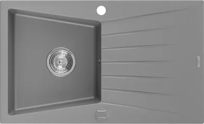 Produktbild von Mexen Cesar Granitspüle mit einem Becken und einer Abtropffläche 775 x 470 mm, Grau - 6514771010-71