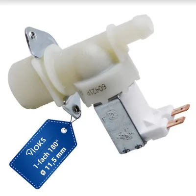 Produktbild von Magnetventil universal 1-fach 180° 11,5mmØ für Waschmaschine Spülmaschine