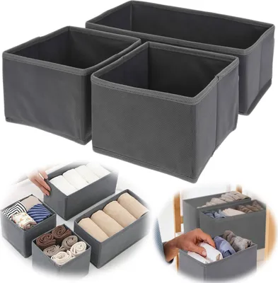 Produktbild von LS-LebenStil Schubladen Organizer 3´er Set Ordnungssystem Regalbox Aufbewahrungsbox Faltkiste