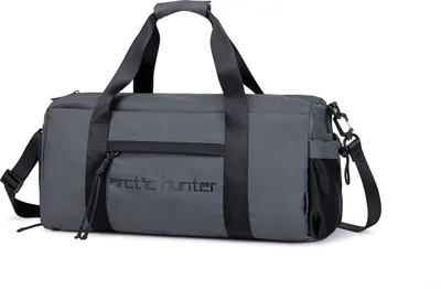 Produktbild von Arctic Hunter Sporttasche wasserdicht mit Schuhfach – leichte Reisetasche 50 cm, Fitness Tasche mit Flaschenfach & Schultergurt GRAU