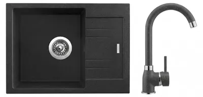 Obrázek produktu pro Set Sinks RAPID 580 Granblack + dřezová baterie Sinks Polo GR