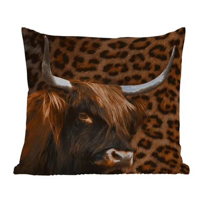Obrázek produktu pro MuchoWow® Vnější polštář - Panther print - Highlander - Design -60x60 cm- Odolnost proti povětrnostním vlivům - polštář do obývacího pokoje