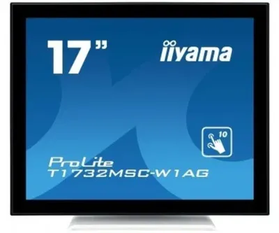 Produktbild von iiyama ProLite T1732MSC-W1AG, 43,2 cm (17"), 1280 x 1024 Pixel, LED, 5 ms, Schwarz, Weiß