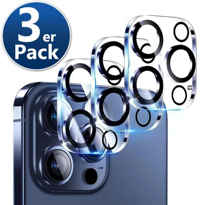 Produktbild von Kameraschutz iPhone 15 Pro / 15 Pro Max Kamera Schutz Glas Panzerglas, 3 Stück