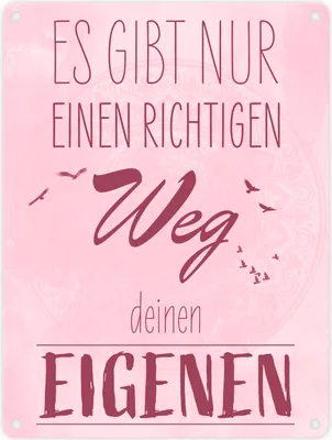 Produktbild von Es gibt nur einen richtigen Weg - Deinen Eigenen Metallschild in 15x20 cm in rot