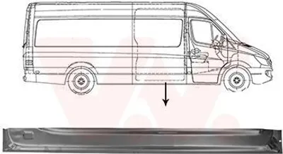 Produktbild von VAN WEZEL Seitenwand Reparaturblech passend für MERCEDES-BENZ SPRINTER 3,5-t Kasten (906) SPRINTER 3-t Kasten (906) SPRINTER 3,5-t Bus (906) für VW
