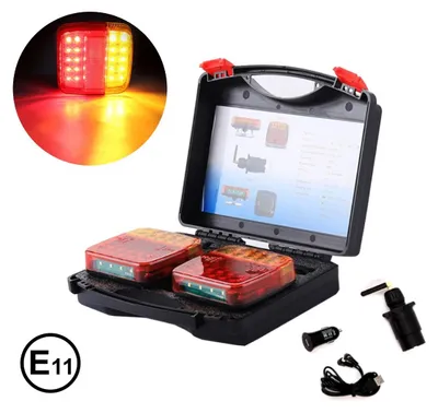 Produktbild von Kabellose LED-Rücklichter mit Magnet, 12V/24V, für Anhänger, Wohnwagen, Plattform – 5 Funktionen