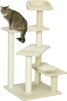 Image de Arbre à chat PawHut  Arbre à chat avec colonnes en sisal, beige
