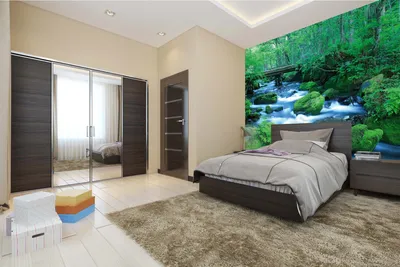 Produktbild von Vlies Fototapete WALDBACH 375 x 250 cm (inkl. Kleister) - Vlies Tapete, Wandtapete, Wandbilder - Tapete für Wohnzimmer Schlafzimmer, Büro, Küche - Montagefertig