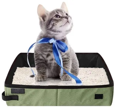 Produktbild von Famanu Katzentoilette Faltbar und Tragbar - Multifunktionale Lösung für Reisen und Camping