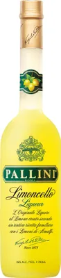 A bottle of Pallini Limoncello Liqueur.