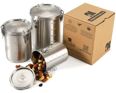 Produktbild von Set aus 3 Aufbewahrungsboxen – luftdicht – 500 ml, 1000 ml, 1600 ml